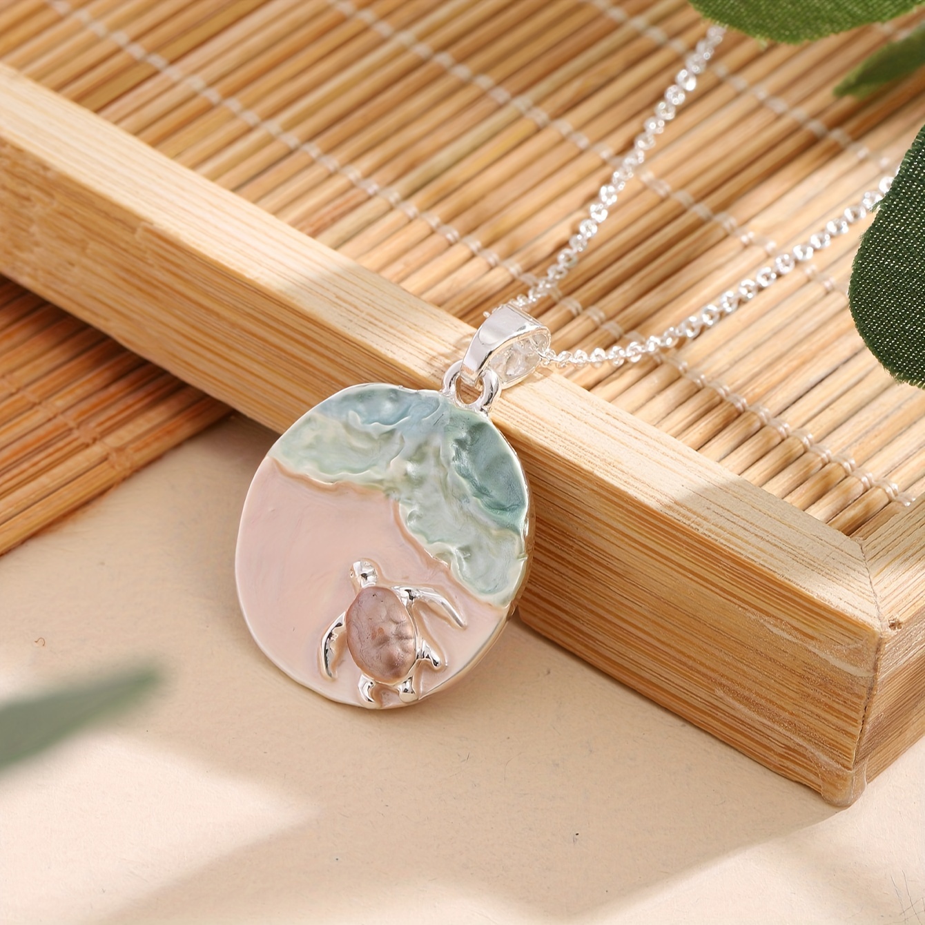 Ocean Series Turtle Pendant Necklace Nautical Theme Jewelry Set
